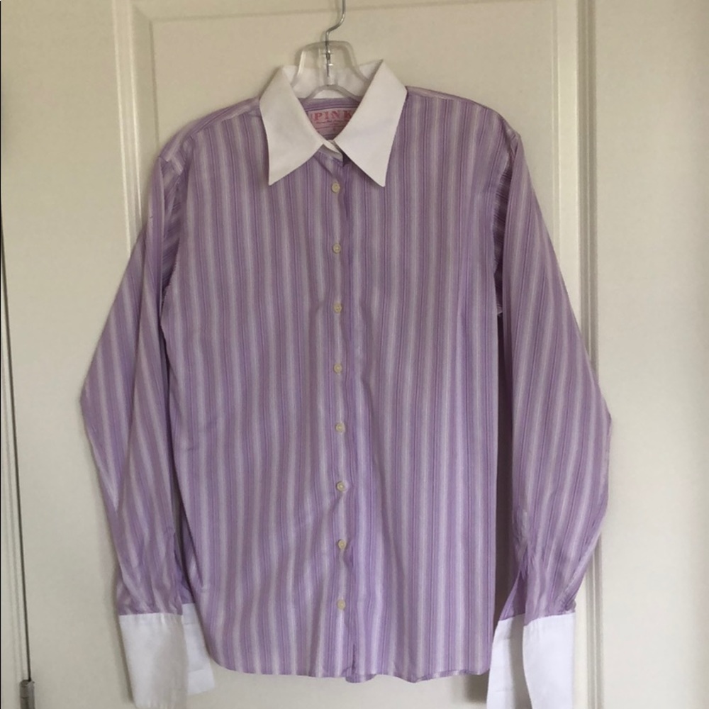 Purple and Pink Pin Stripe Button Down
